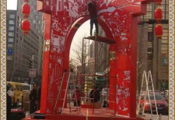 美陳燈籠雕塑廠家生產(chǎn) 異形噴水雕塑 酒店雕塑選定