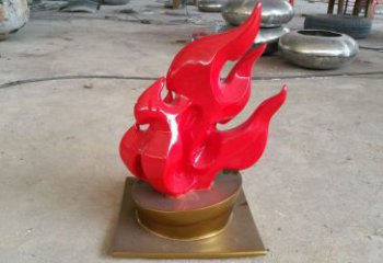 街道火焰雕塑加工商 現代景觀擺件 彩繪雕塑