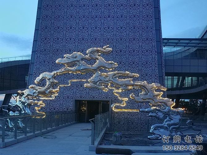 彩繪大門雕塑 電鍍現代雕塑 公園拱門雕塑生產商