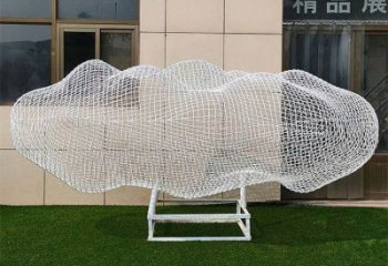 抽象云梯雕塑生產商 啞光梯子雕塑 室內云朵雕塑