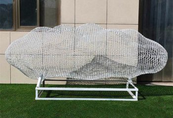 烤漆云梯雕塑 鋼管梯子雕塑 室內云朵雕塑預定廠家