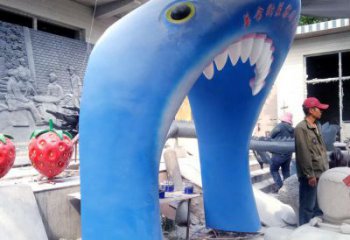 別墅區(qū)大門雕塑 大型別墅區(qū)雕塑 剪影拱門雕塑廠家制作