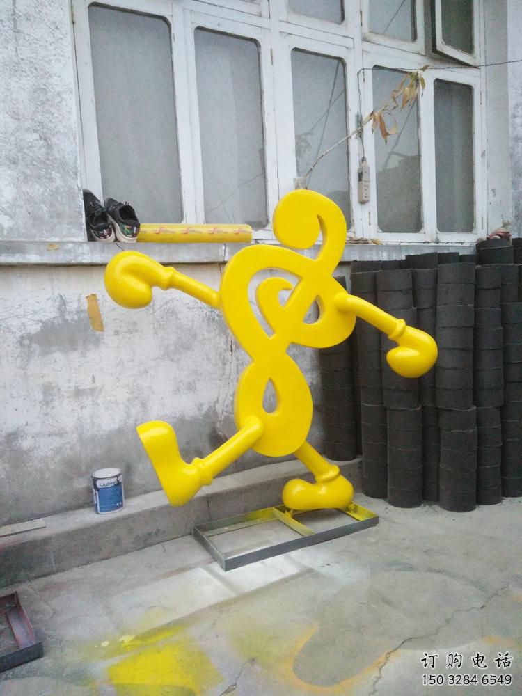 抽象音符雕塑廠家 烤漆大型擺件 歐式雕塑