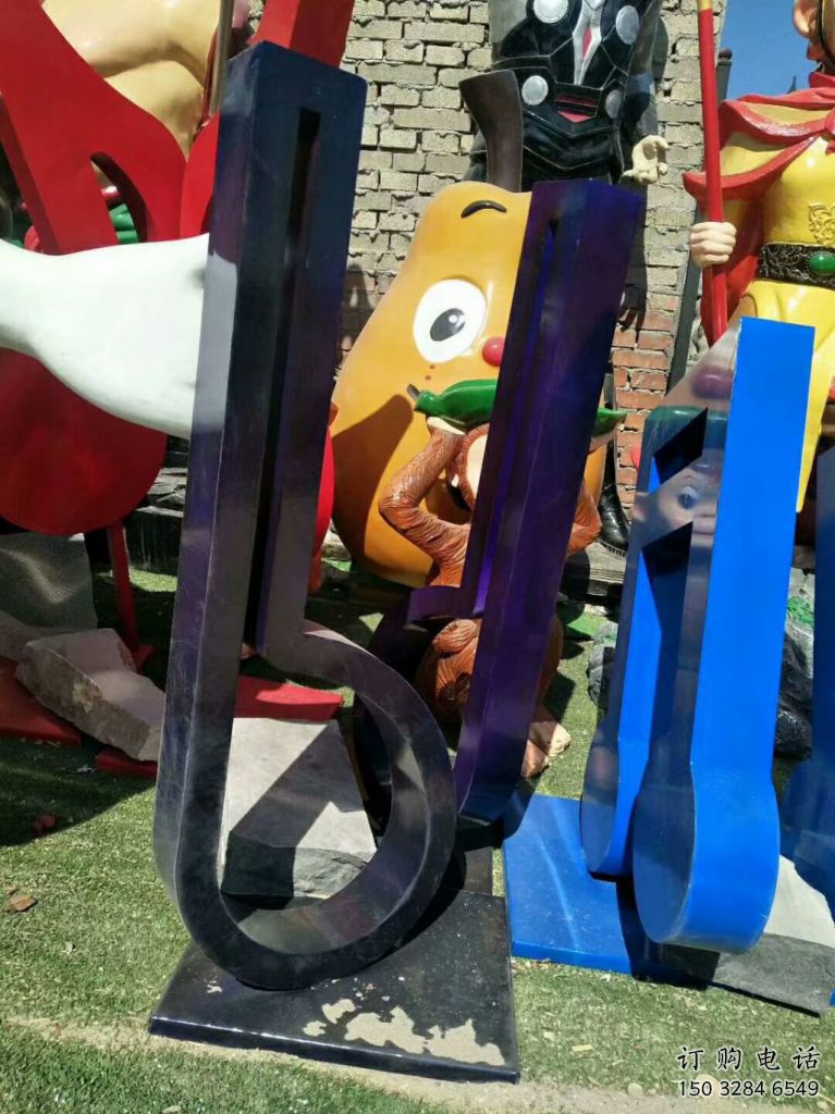 草地音符雕塑廠家 現代校園小品 大型雕塑