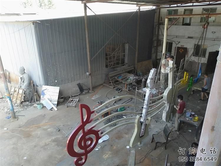 加工公園音符雕塑廠家 創意企業擺件 美陳雕塑