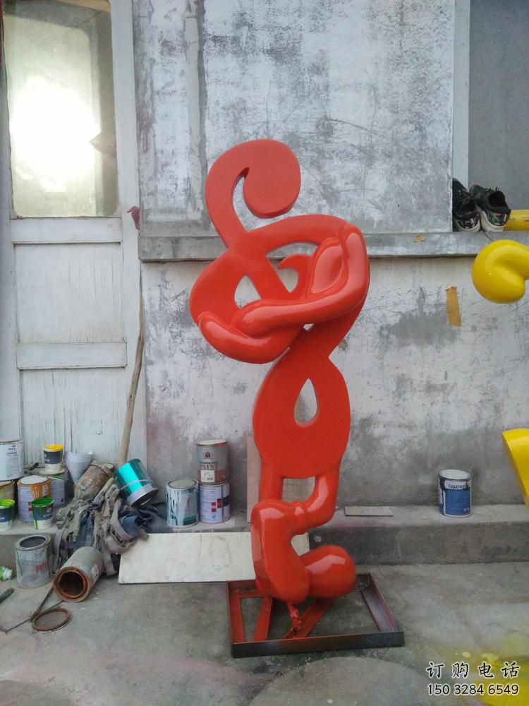 標準企業音符雕塑 鑄造公園小品 歐式雕塑