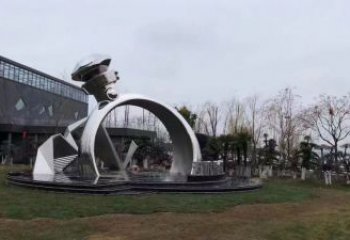 大型指環(huán)雕塑 鍛造發(fā)光標(biāo)識(shí)雕塑 房地產(chǎn)戒指環(huán)雕塑廠家