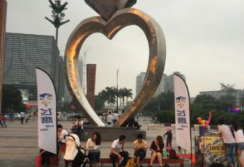 供需指環雕塑 標識校園戒指環雕塑 商業街標識雕塑體系