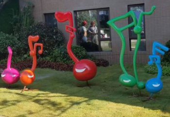 選用大型音符雕塑 歐式步行街擺件 彩繪雕塑