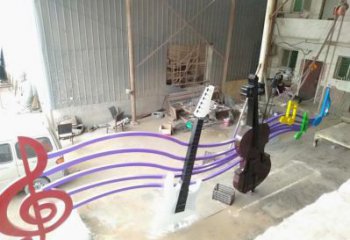 音符雕塑生產(chǎn)商 電鍍現(xiàn)代小品 公園雕塑