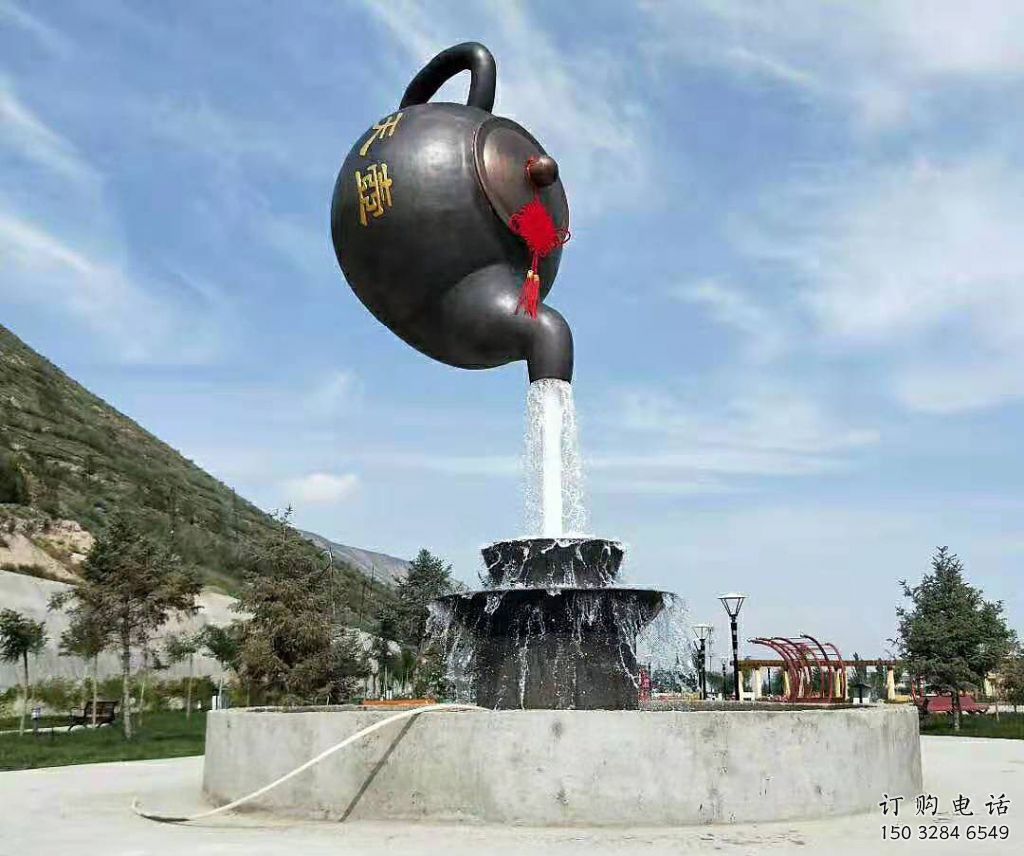 常用仿古天壺雕塑 騰飛懸空雕塑 房地產流水雕塑