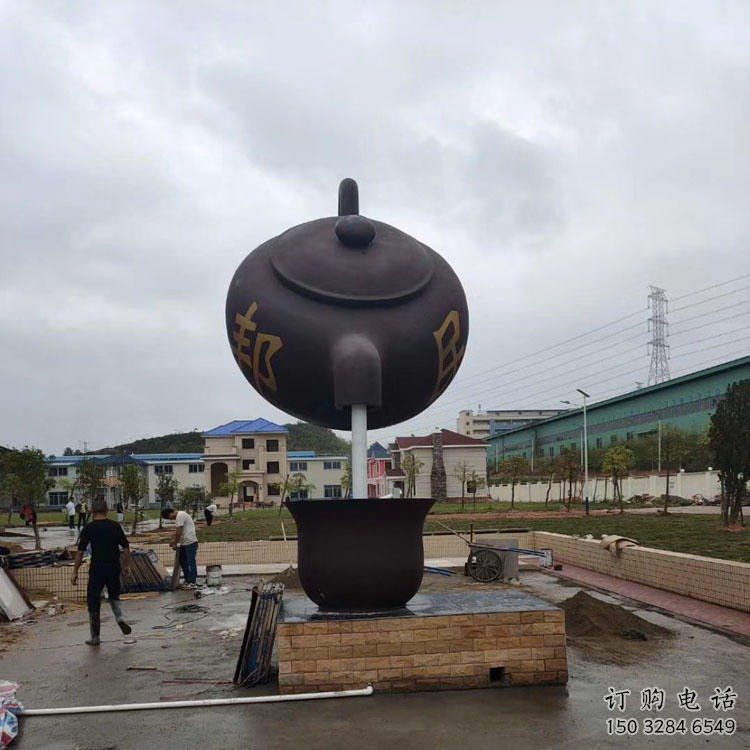 提供仿真天壺雕塑 電鍍現代懸空雕塑 部隊流水雕塑