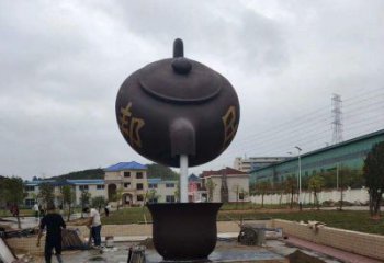 提供仿真天壺雕塑 電鍍現(xiàn)代懸空雕塑 部隊(duì)流水雕塑