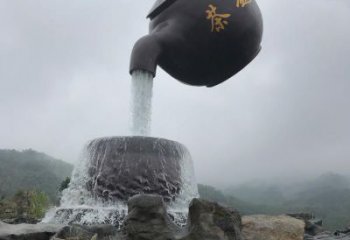 幾何天壺雕塑生產(chǎn)商 發(fā)光公園流水雕塑 大門(mén)口懸空雕塑