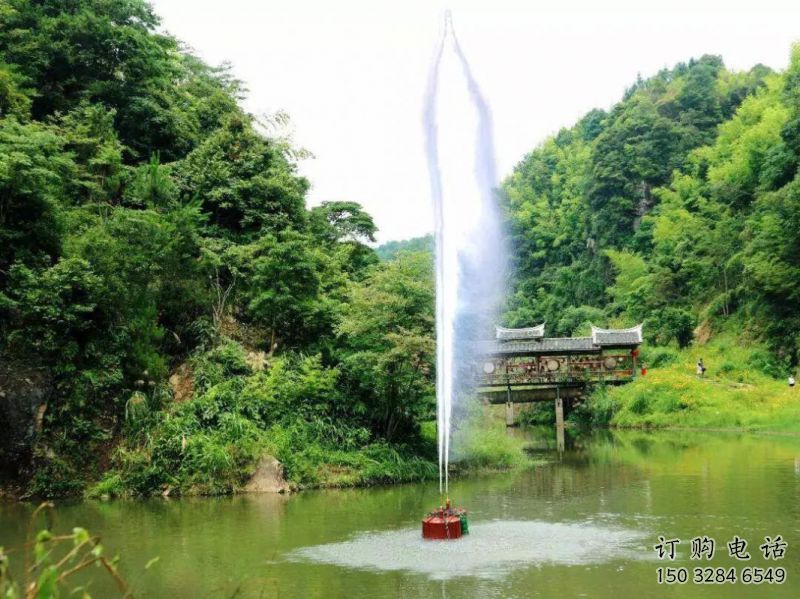 水秀吶喊噴泉雕塑，聲控藝術結構配置