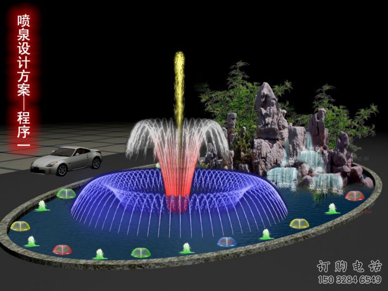 電影漂浮噴泉雕塑，水景藝術噴泉雕塑制造商