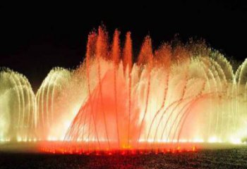 水景程控噴泉雕塑，高噴循環噴水方式設計