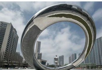 鏤空?qǐng)A環(huán)雕塑，噴水景觀(guān)雕塑，噴泉結(jié)構(gòu)形式