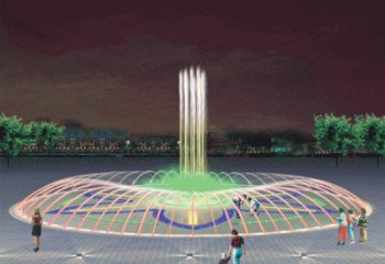 音樂(lè)水景搖擺噴泉雕塑，循環(huán)噴水模式噴泉雕塑生產(chǎn)