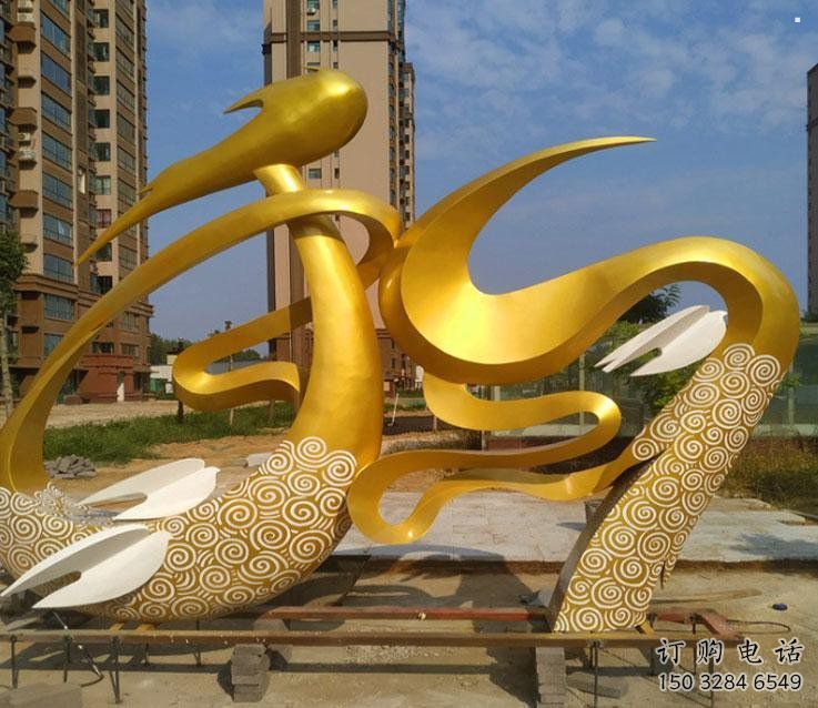 抽象和字雕塑展品，小區雕塑，不銹鋼和字雕塑制作精選