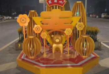 現代春字雕塑承接，慶典風格，不銹鋼春字雕塑廠