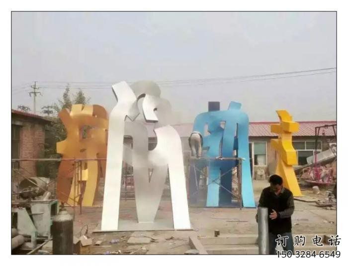 大型甲骨文雕塑常用，戶外擺放，不銹鋼甲骨文雕塑廠家