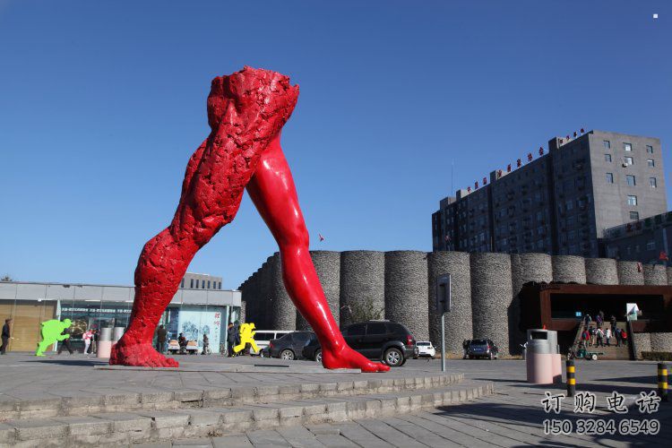 大型人字雕塑制作，花園小品，不銹鋼人字雕塑廠家提供