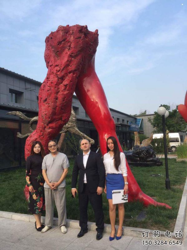 人字雕塑常用，公園小品，房地產不銹鋼人字雕塑生產商