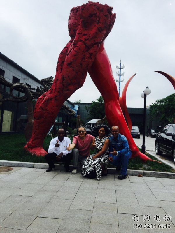 人字雕塑廠，白鋼構件，彩色不銹鋼人字雕塑觀賞型