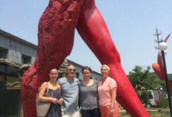 抽象人字雕塑制造，公園雕塑，不銹鋼人字雕塑公司