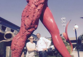 戶外人字雕塑通用，多彩藝術，環境不銹鋼人字雕塑供應