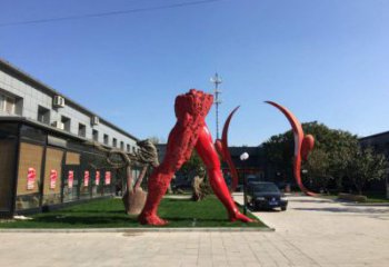 紀念人字雕塑生產，廣場雕塑，不銹鋼人字雕塑展品