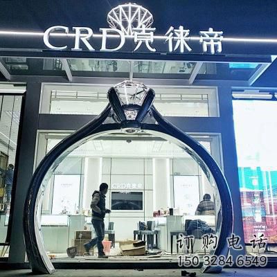 戒指拱門雕塑，形象美陳擺件，不銹鋼景觀拱門雕塑