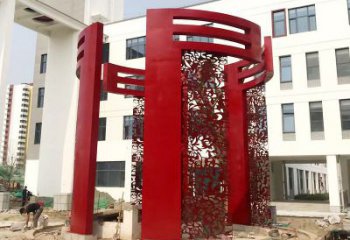 房地產大門雕塑，創意設計不銹鋼大門雕塑