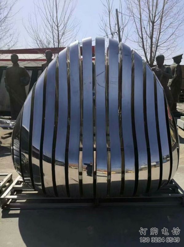 小區坐凳雕塑，拉絲景觀雕塑，抽象效果