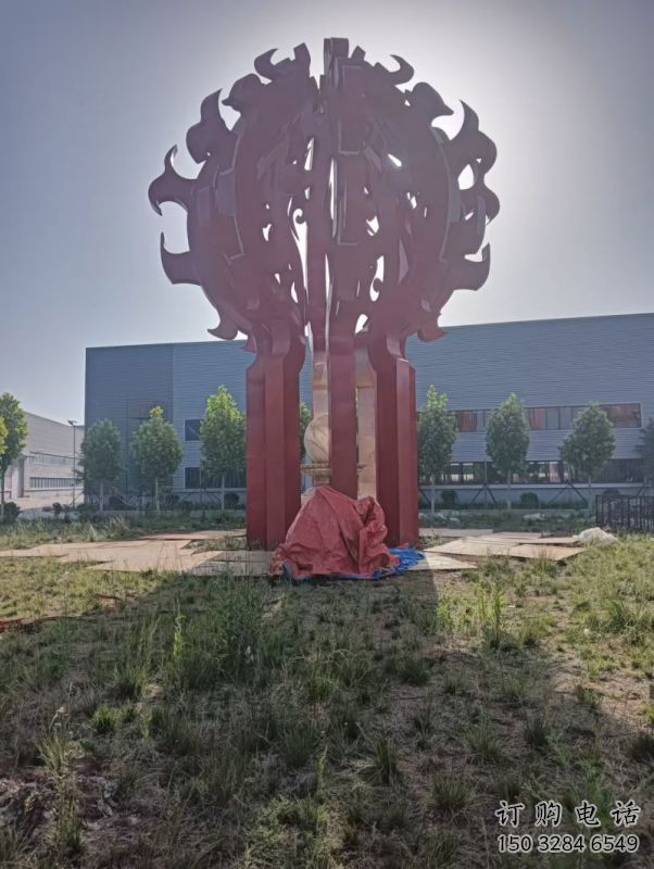 火球雕塑，精神堡壘火球雕塑落地展示