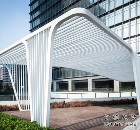 標志型景觀不銹鋼廊架雕塑