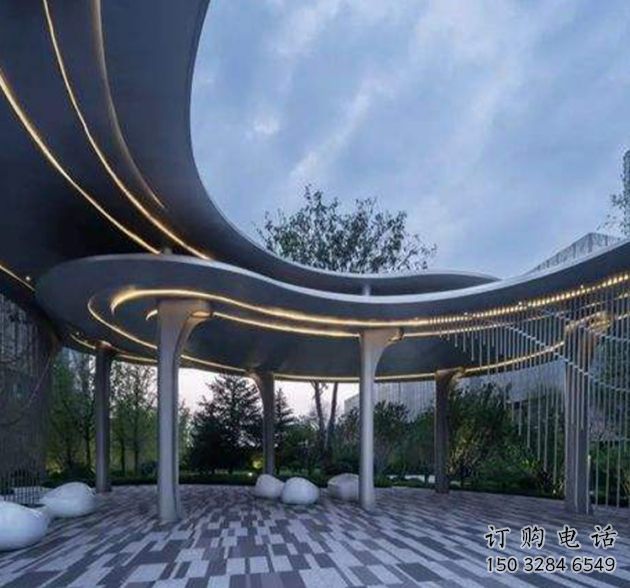 不銹鋼創意長廊廊架雕塑