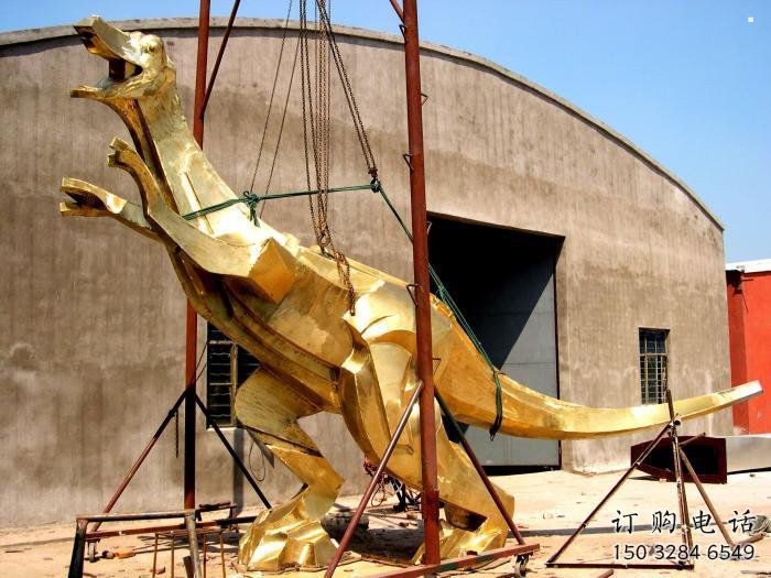 景觀恐龍雕塑制作專供，園林裝飾，建筑幾何恐龍雕塑