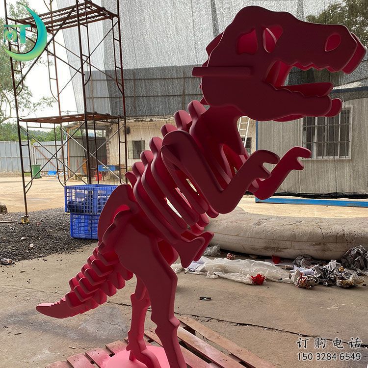 大型恐龍雕塑常用，戶外擺放，恐龍骨架雕塑展示
