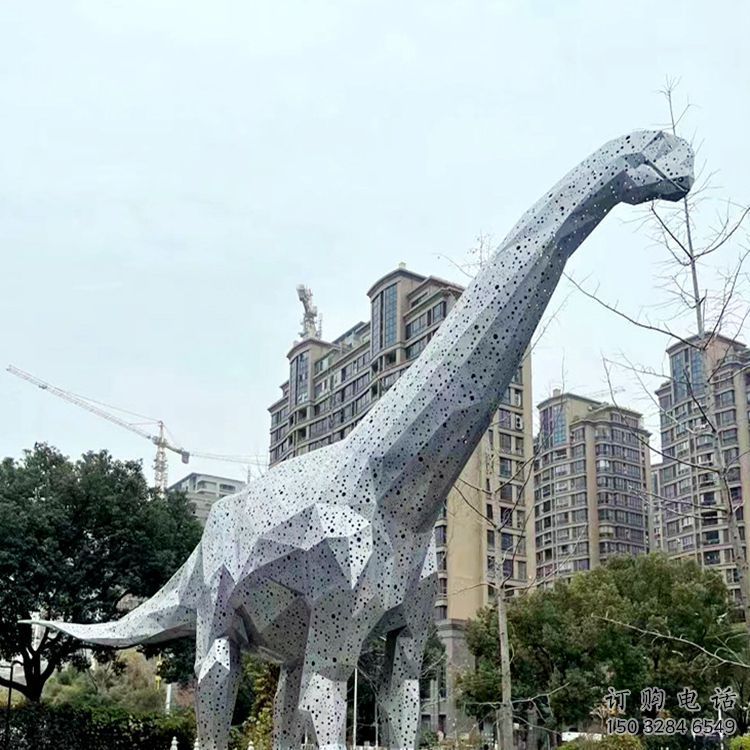 鏤空恐龍雕塑制造，歐式風格，切面恐龍雕塑定價