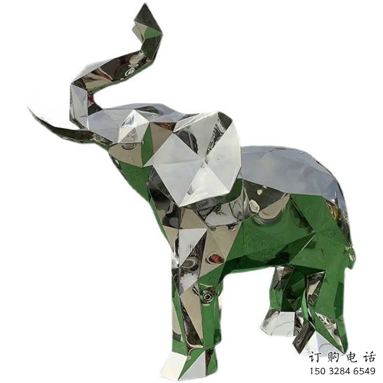 花園大象雕塑批發，標識雕塑，展示鏡面大象雕塑優選