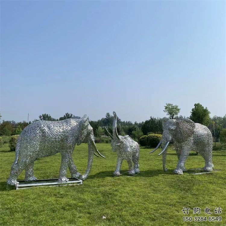 大象雕塑精品，景觀雕塑，房地產鏤空大象雕塑生產商