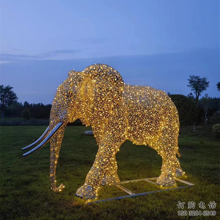商場(chǎng)大象雕塑常用，公園小品，房地產(chǎn)鏤空大象雕塑生產(chǎn)商