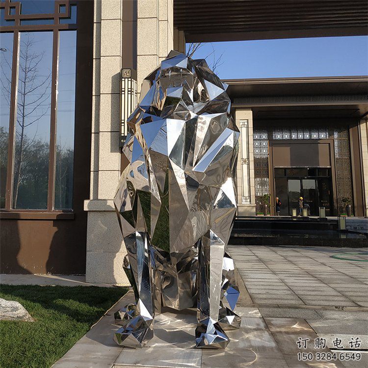 現(xiàn)代獅子雕塑承接，歐式風(fēng)格，廣場不銹鋼獅子雕塑精選