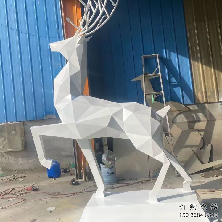 商業(yè)小鹿雕塑標準，廣場雕塑，烤漆小鹿雕塑供給