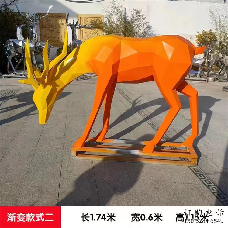 小鹿雕塑訂做，景區雕塑，烤漆小鹿雕塑定價