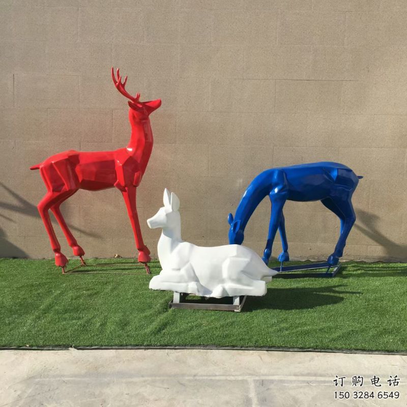 小鹿雕塑供需，透雕系列，烤漆小鹿雕塑制造商