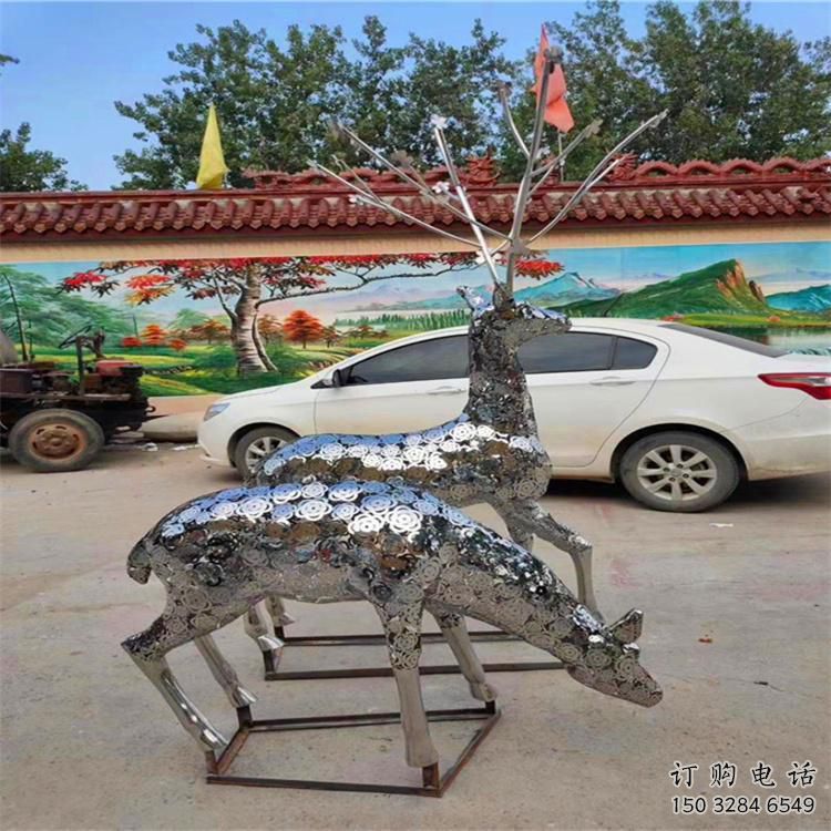 小鹿雕塑擺件制造，酒店擺件，景觀鏤空小鹿雕塑選定