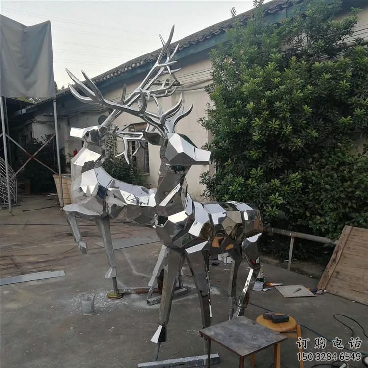 室外小鹿雕塑展品，公園小品，切面小鹿雕塑供需